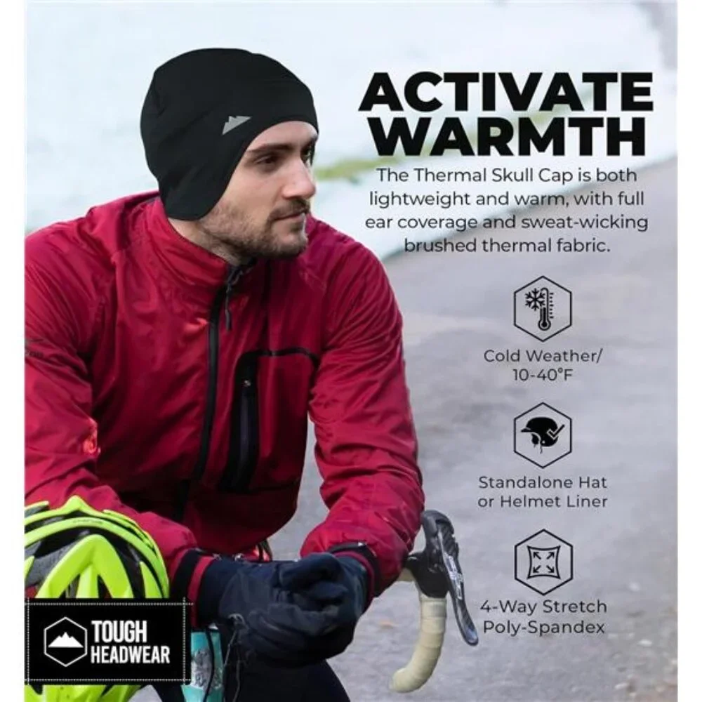 Tough Headwear Thermal Skull Ca Moisture-Wicking Running Beanie Helmet Liner